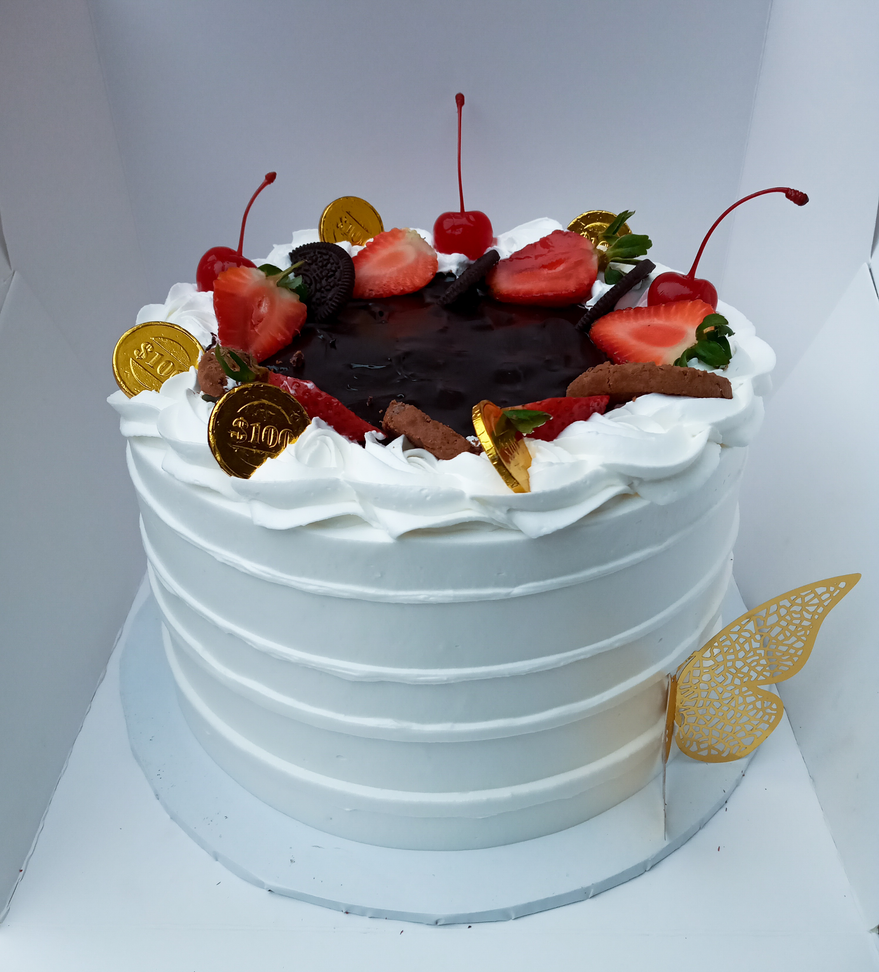 Ganached Layered Whipped Cake - Available in Vanilla, Red Velvet, Chocolate, etc.