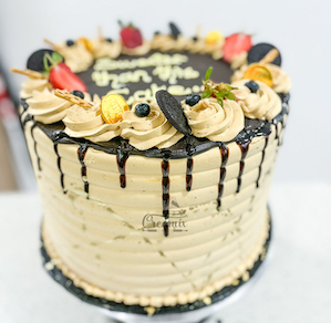 10 inch Chocolate Whipped Cream Cake - Available in Vanilla, Red Velvet, Chocolate, etc.