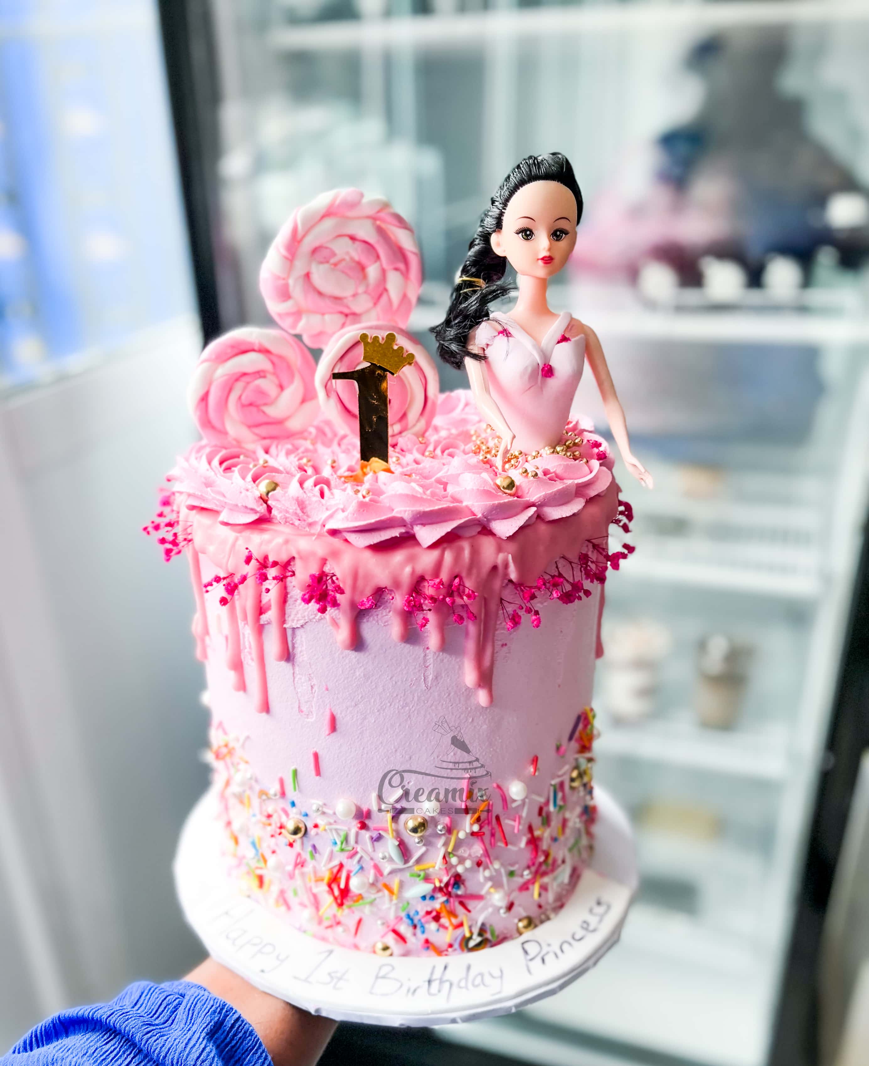 7 inch 4 layers Princess Doll Cake