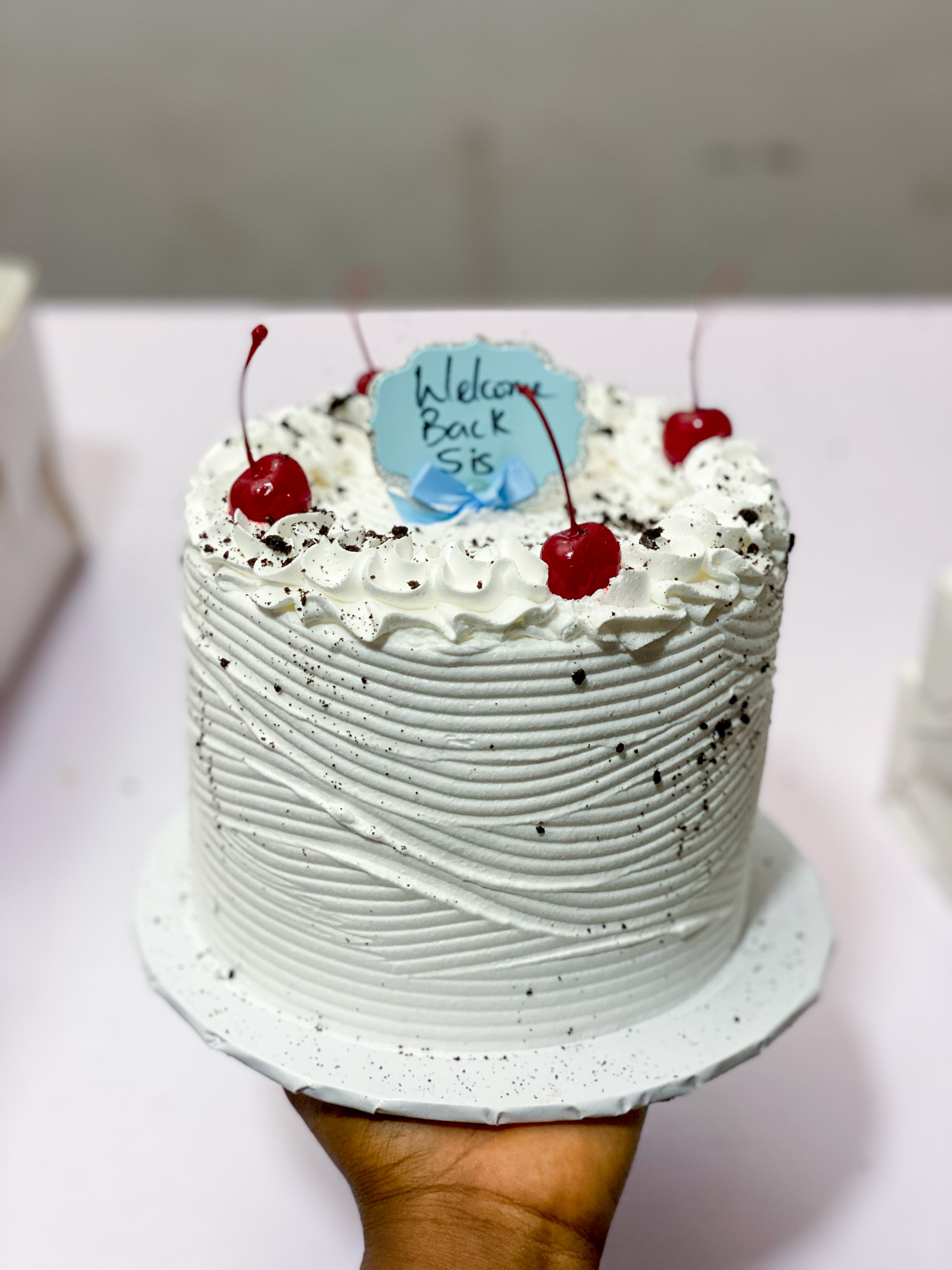 6 inch Whipped Cream Cake - Available in Vanilla, Red Velvet, Chocolate