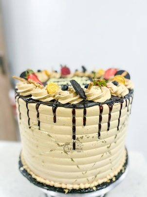 10 inch Chocolate Whipped Cream Cake - Available in Vanilla, Red Velvet, Chocolate, etc.